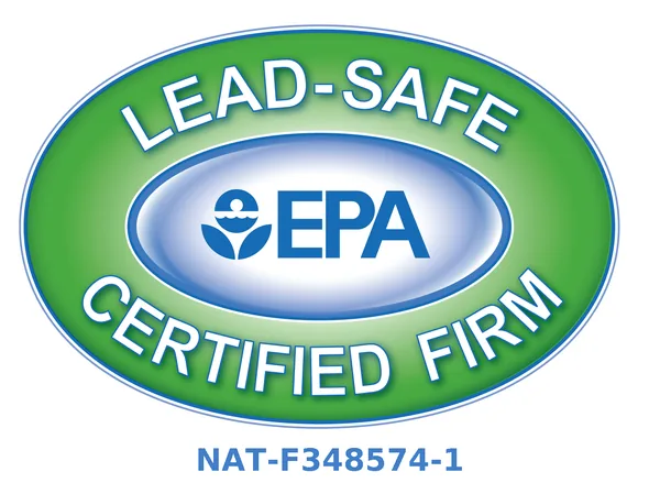 EPA Lead-Safe Certified Firm logo, NAT-F348574-1