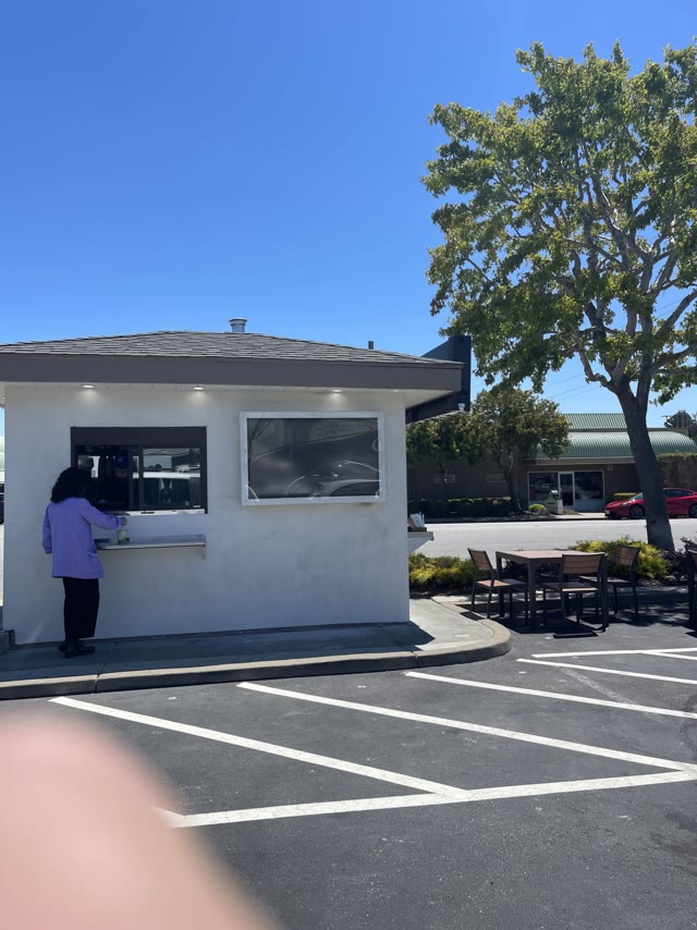 Coffee kiosk open for service