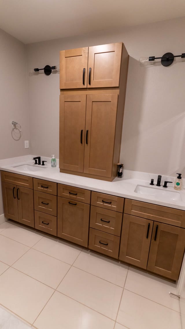 Finished Centre Point vanity from the opposite side