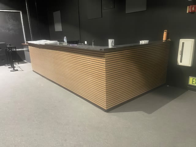 Finished reception desk