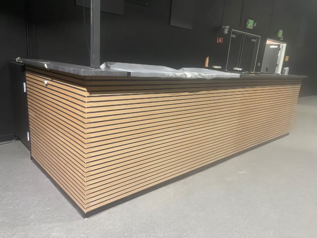 Side view of reception area